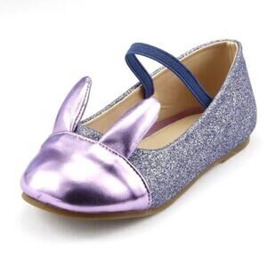 The Doll Maker Shiny Glitter Bunny Head Purple Toddler size 6 Easter Spring